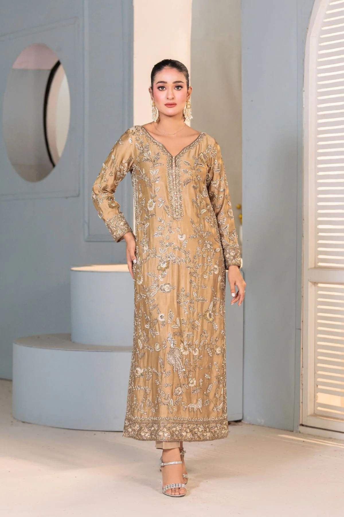 Rosewater Bloom By Usama Silk