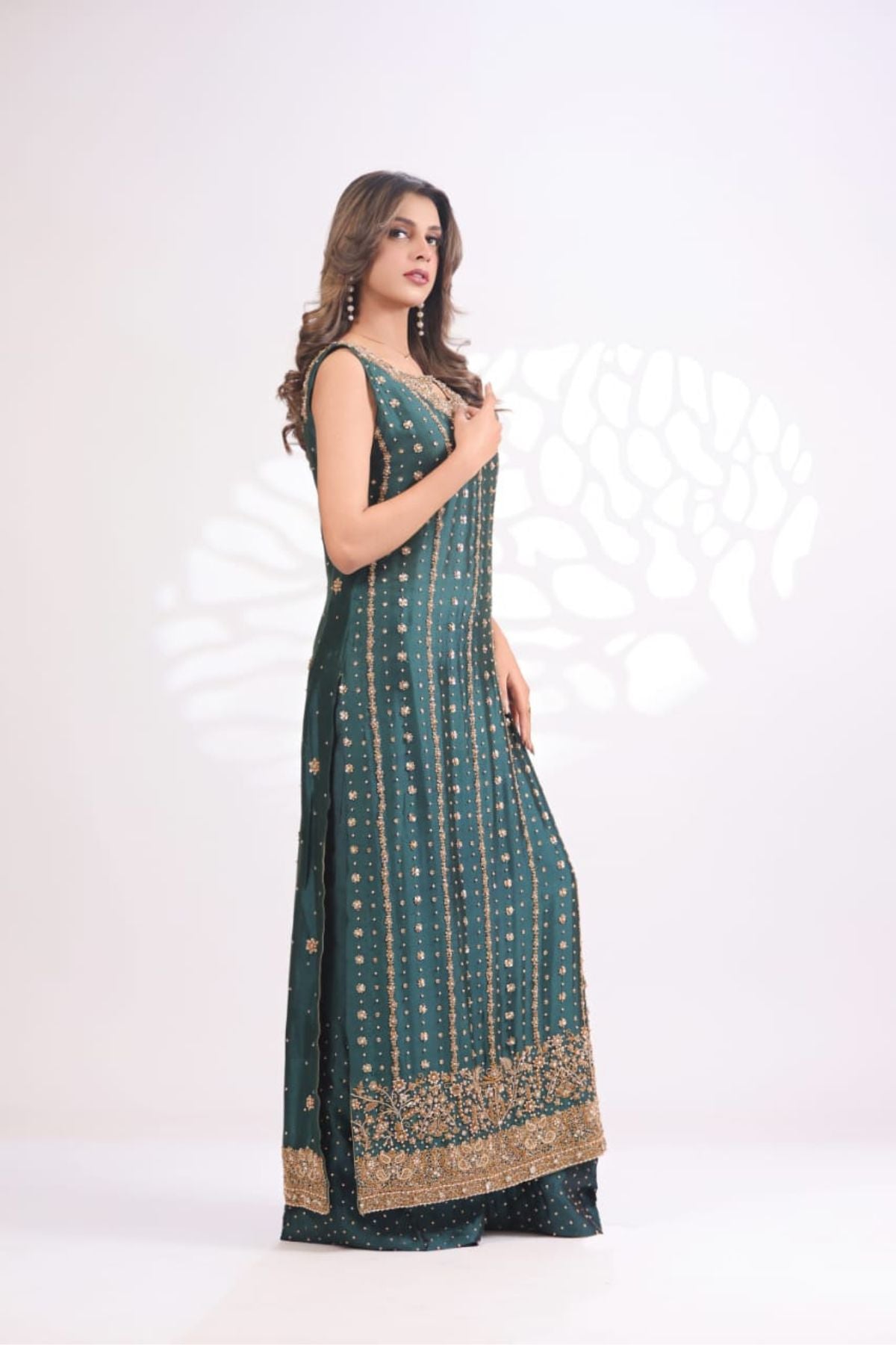 Teal Luxe By Usama Silk