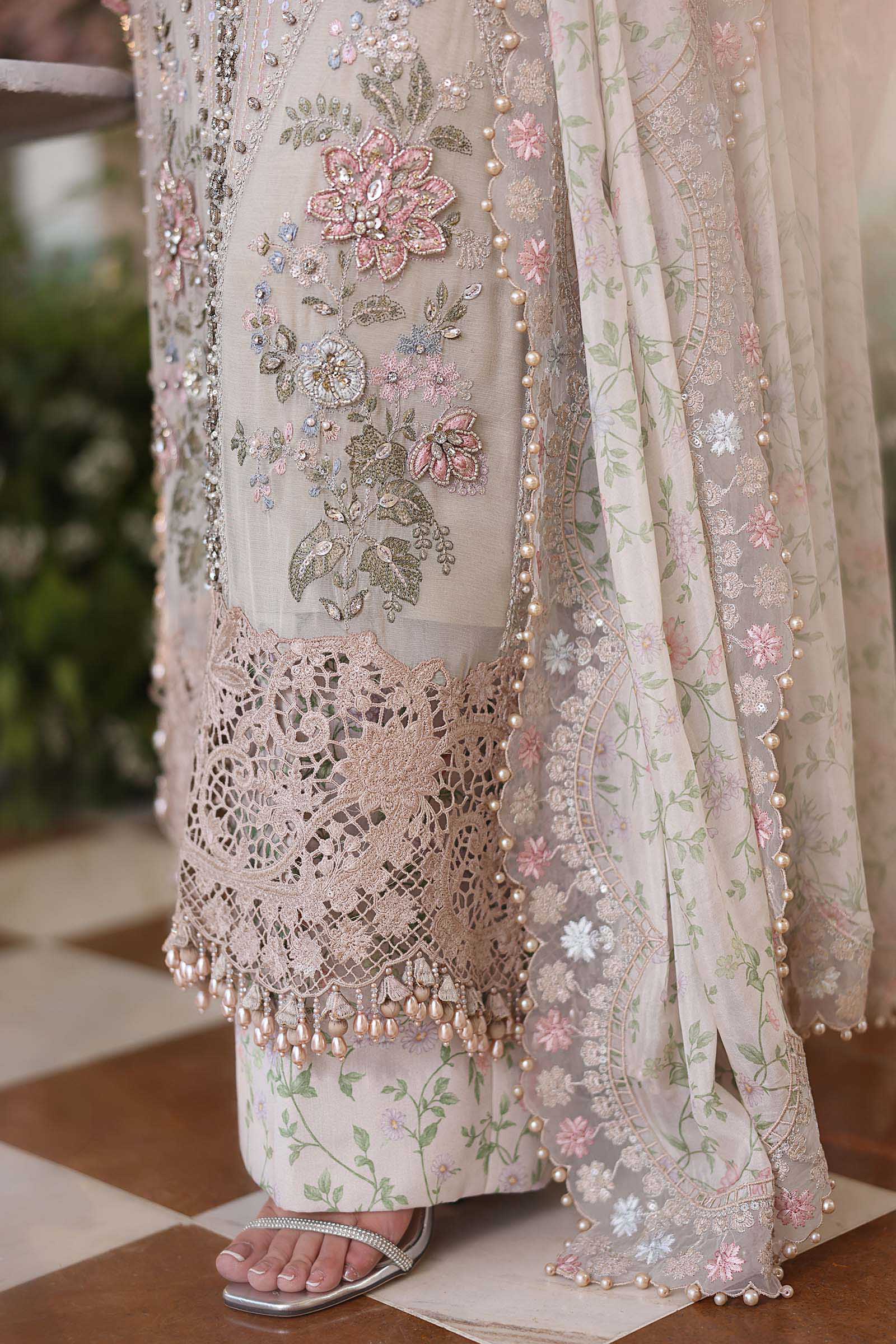 Peach Pink Chiffon 3PC