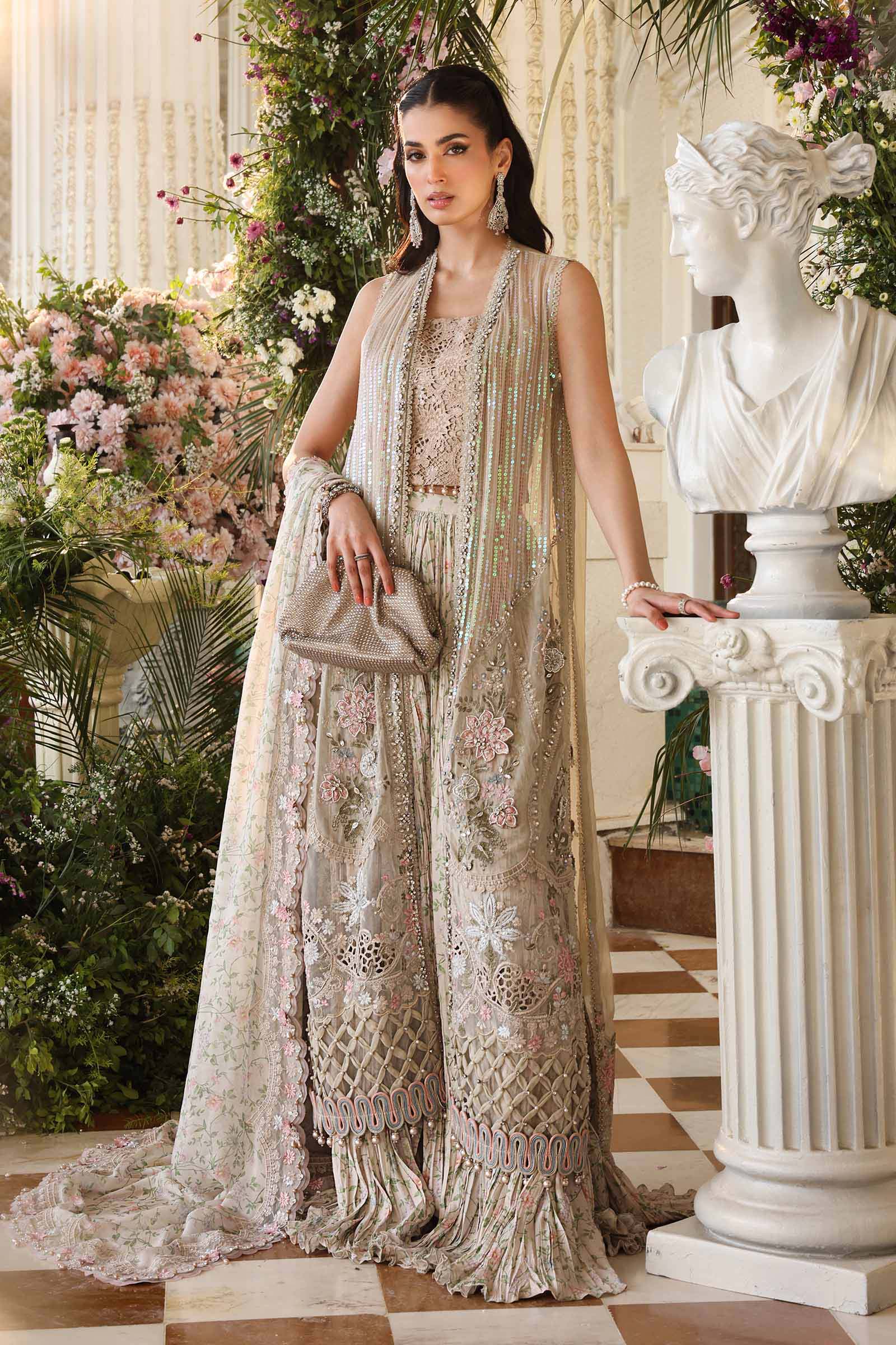 Peach Pink Chiffon 3PC
