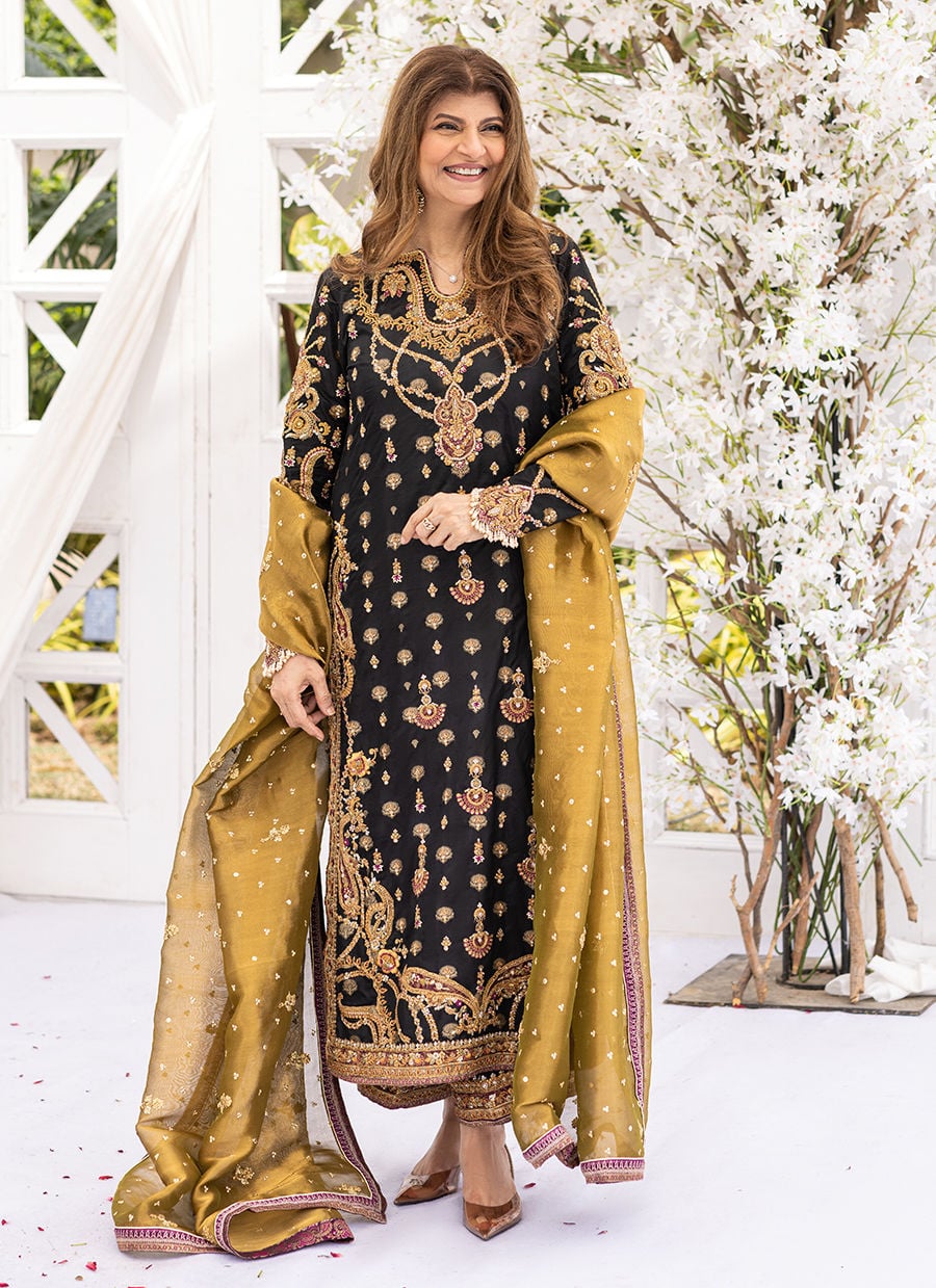 Bita Black Kurta - Farah Talib Aziz